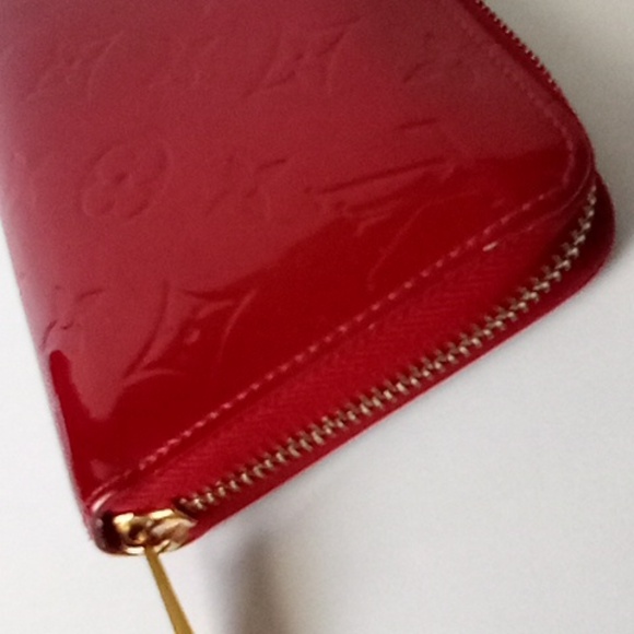 Louis Vuitton amarante vernis zippy wallet red wine burgundy color. - Picture 7 of 13